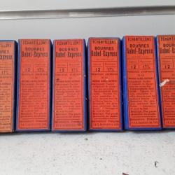9801 LOT DE 6 BOITES DE BOURRES GABEL EXPRESS CALIBRE 12 EPAISSEUR 17MM NEUF