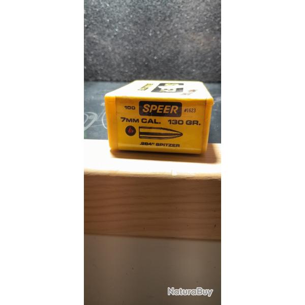 Ogives rechargement 7mn 284 Spitzer 130gr