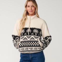Sweat Polaire Femme Rip Curl "BOSSA NOVA 1/4 ZIP POLARFLEECE" S Noir