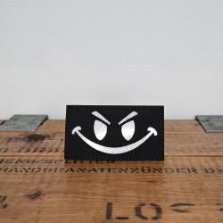 Patch &eacute;cusson tissus smiley Noir moral patch
