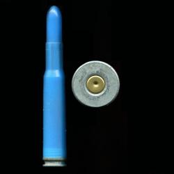 12.7 x 99 Tir r&eacute;duit France RARE - &eacute;tui plastique bleu de 105 mm - culot zamac - XPL SFM 1962