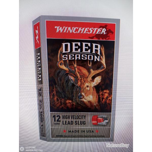 Winchester deer season 12/70 35 grammes 18.6 mm 5 munitions