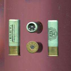 Cal. 16 centrale - ELEY GASTIGHT Fabriqu&eacute;e en FRANCE - tube carton vert - 60 mm long - chevrotine
