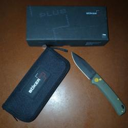Couteau automatique B&ouml;ker Plus FRND OD GREEN, lame D2, r&eacute;f.01BO923 - &eacute;tui et bo&icirc;te d'origine