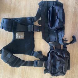 Gilet tactique + divers poche molle sans prix de r&eacute;serve