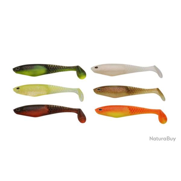LEURRES SOUPLES BERKLEY POWERBAIT CULLSHAD 10cm par 6 ASSORTIMENT EAUX TEINTEES