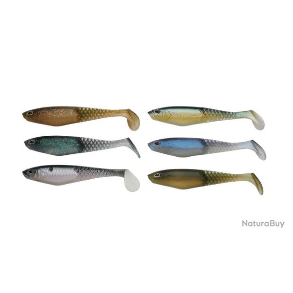 LEURRES SOUPLES BERKLEY POWERBAIT CULLSHAD 10cm par 6 ASSORTIMENT EAUX CLAIRES