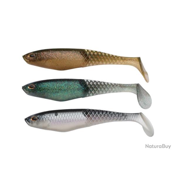 LEURRES SOUPLES BERKLEY POWERBAIT CULLSHAD 15cm par 3 ASSORTIMENT EAUX CLAIRES