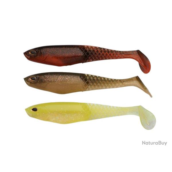 LEURRES SOUPLES BERKLEY POWERBAIT CULLSHAD 15cm par 3 ASSORTIMENT EAUX TROUBLES