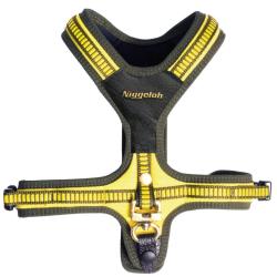 NIGGELOH Harnais Jaune/Vert S cou 35 cm ventre 39-63
