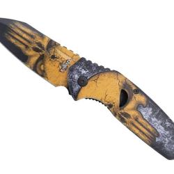 Couteau Third t&ecirc;te de mort 11.5cm inox