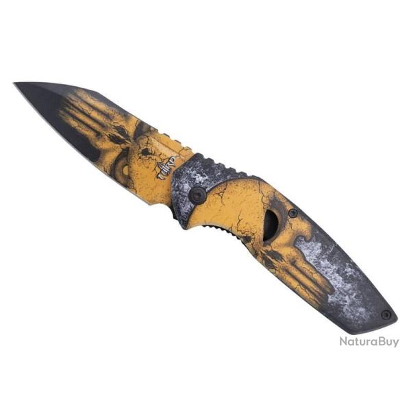 Couteau Third t�te de mort 11.5cm inox