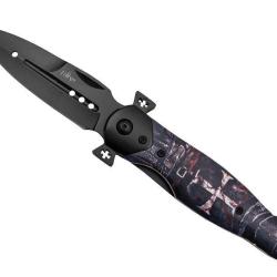 Couteau Third templier 3D aluminium 11,5cm inox noir