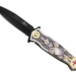 Couteau Third templier 3D aluminium 11.5cm inox