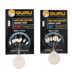 GURU SUPER TIGHT LINE STOPS SQUARED WHITE GURU Large