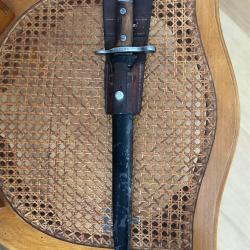 Ba&iuml;onnette Suisse Mod&egrave;le 1889 avec fourreau d'origine