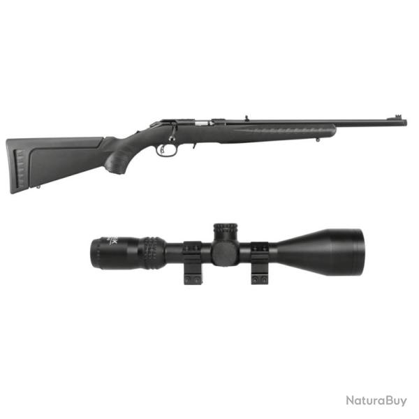 RUGER AMERICAN RIMFIRE .22LR 18" 1/2X28 + LUNETTE 3-9X50 RETICULE MIL-DOT