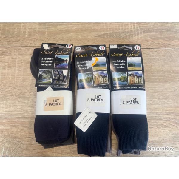 lot de 6 paires de chaussettes a vendre aux ench�res t43-46 destockage chasse armurerie