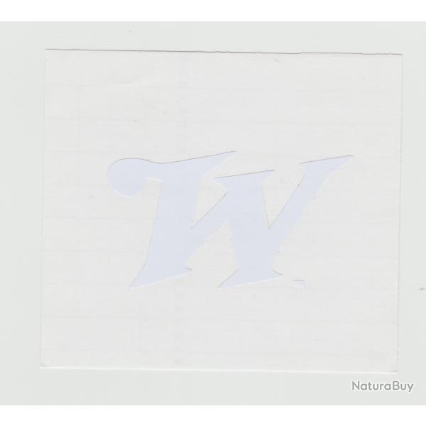 Lettre W blanc de Winchester