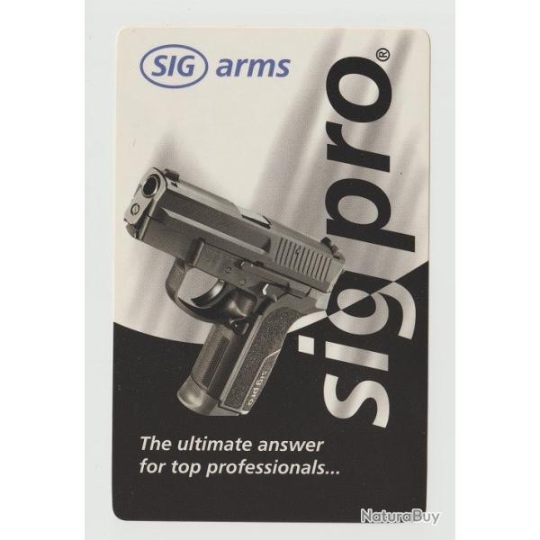 Autocollant :  SIG PRO ( SIG ARMS )