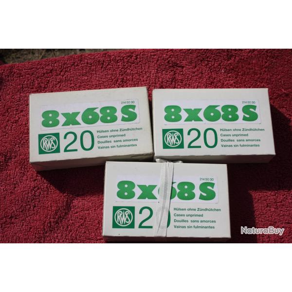 8X68S  RWS Vends trois boites neuves de 20 etuis