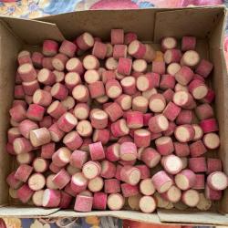 Lot de 180 bourres grasses feutre rose cal 16 hauteur 13 mm