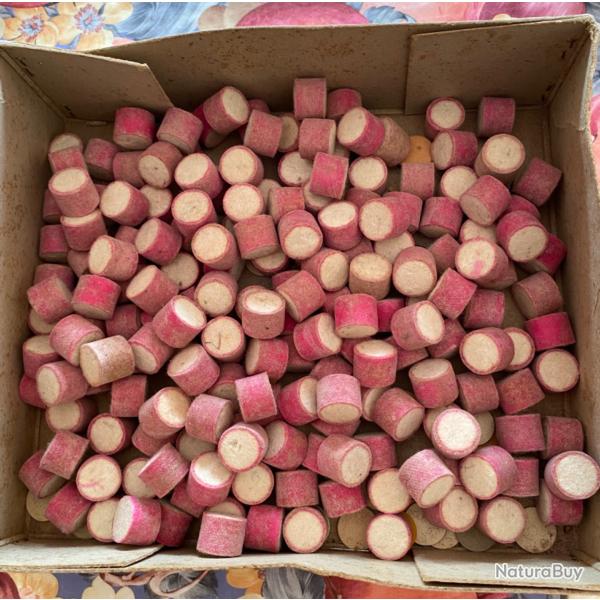 Lot de 180 bourres grasses feutre rose cal 16 hauteur 13 mm