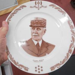 Assiette Mar&eacute;chal P&eacute;tain &eacute;poque 2e GM