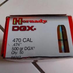 50 Balles Hornady DGX 500 grains