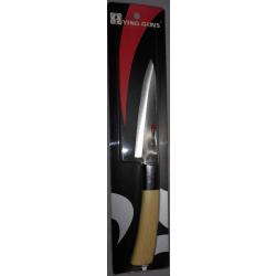 Couteau de cuisine utilitaire Ying Guns Inox manche bois - neuf