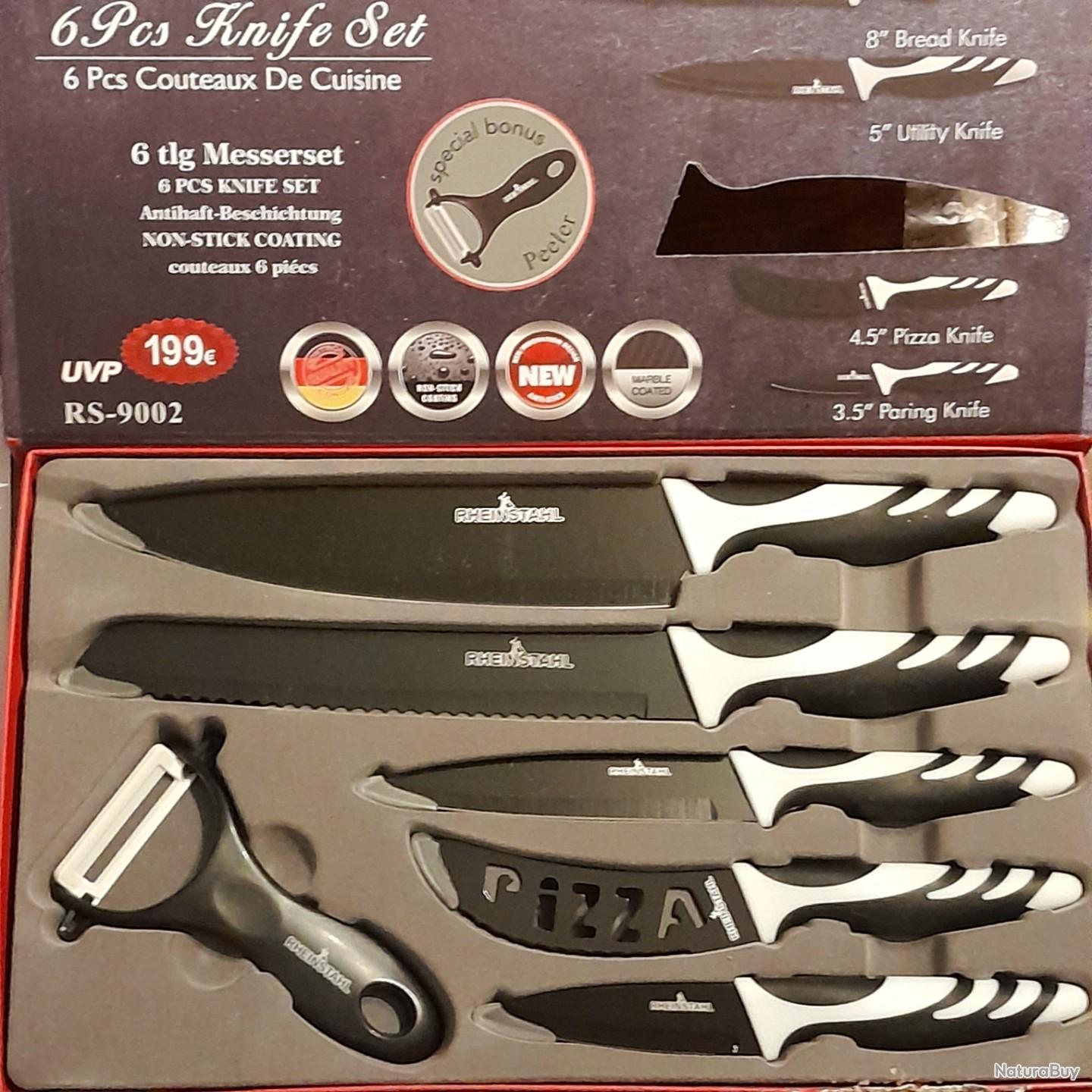 Kit 5 Couteaux + Éplucheur Rheinstahl RS-9002 - neuf (Boîte abîmée)