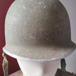 Casque US M1 pattes mobiles avec liner marquage Westinghouse WW2 ORIGINAL