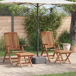 Ensemble de salle &agrave; manger pour jardin 4 pcs Marron