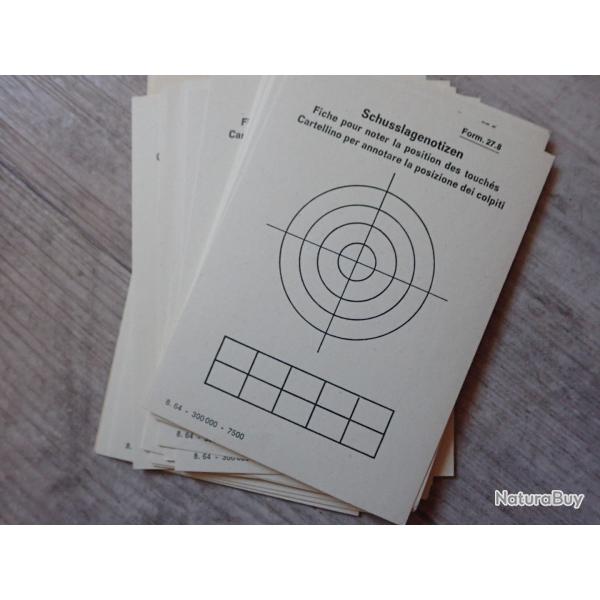 Lot de 9 Cibles pour tir r�duit, Lienhard. Mod�le N�27.8