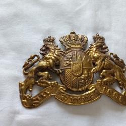 Plaque de casque a pointe,  Bavaroise laiton WW1 ( LA)
