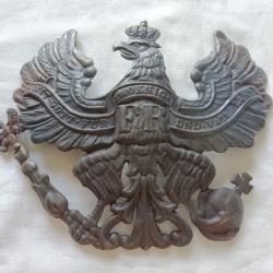 Plaque de casque a pointe,  Prusse fer WW1 , ( *1.  F4 *  )