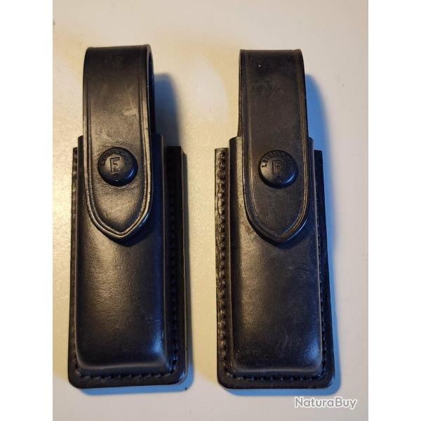 2 porte chargeurs cuir pour grande capacit� 9x19