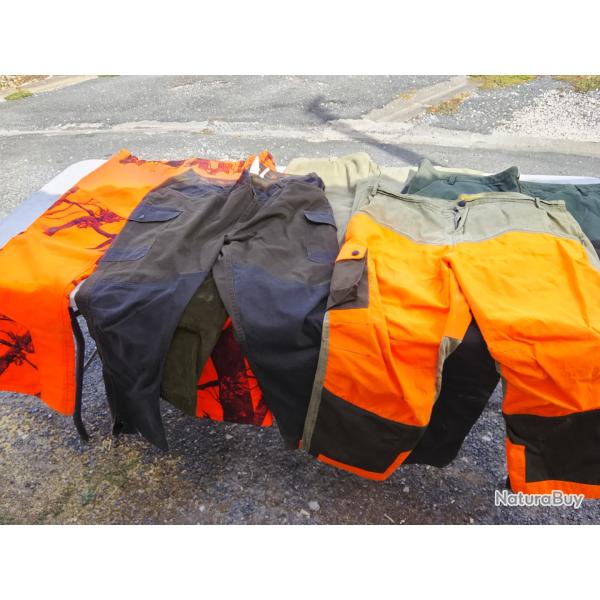 Lot de 6 pantalons de chasse T56
