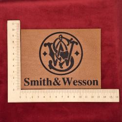 Etiquette en cuir sans cadre pour coffret Smith & Wesson
