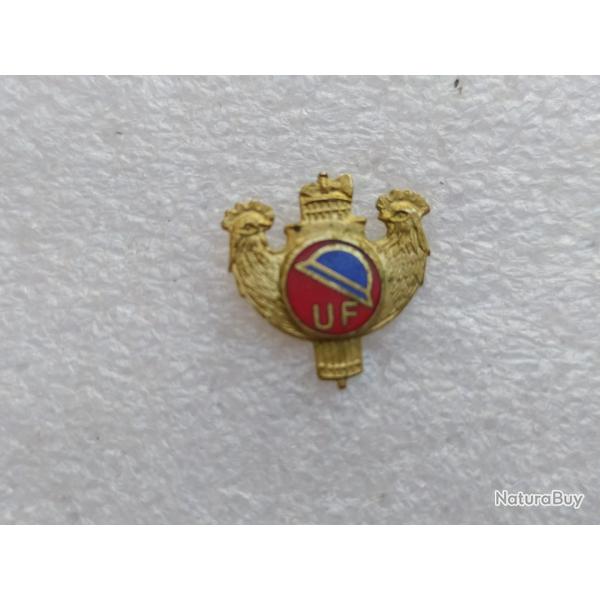 INSIGNE BOUTONNIERE PINS MILITAIRE ARMEE ANCIEN COMBATTANT POILU UNION FRANCAISE