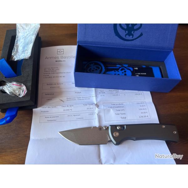 REDENCION TANTO STONEWASH X-LOCK ALUMINIUM - CHAVES KNIVES, neuf