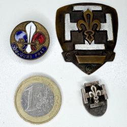 3 INSIGNES SCOUTISME FRAN&Ccedil;AIS