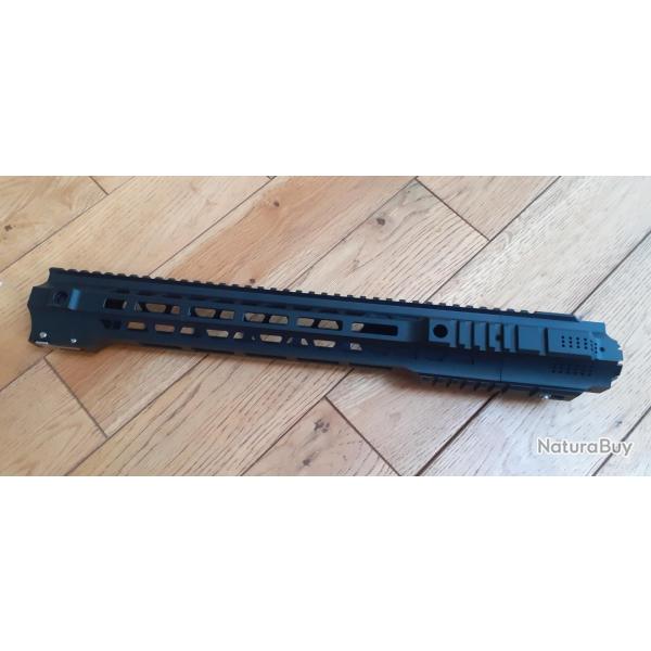 Garde main aisoft en alu pour platfome AR noir avec cache flamme int�gr�