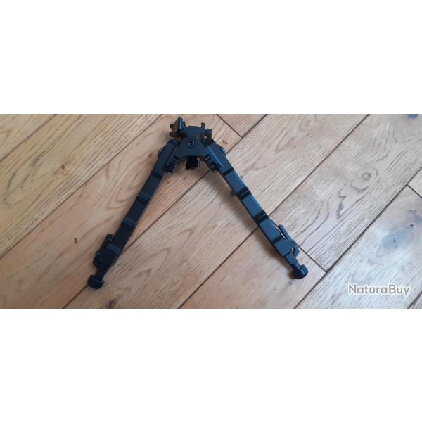 Bipied tactique noir adaptable sur rail picatinny