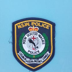 ECUSSON BRODE INSIGNE DE LA POLICE NOUVELLE GALLES DU SUD AUSTRALIE