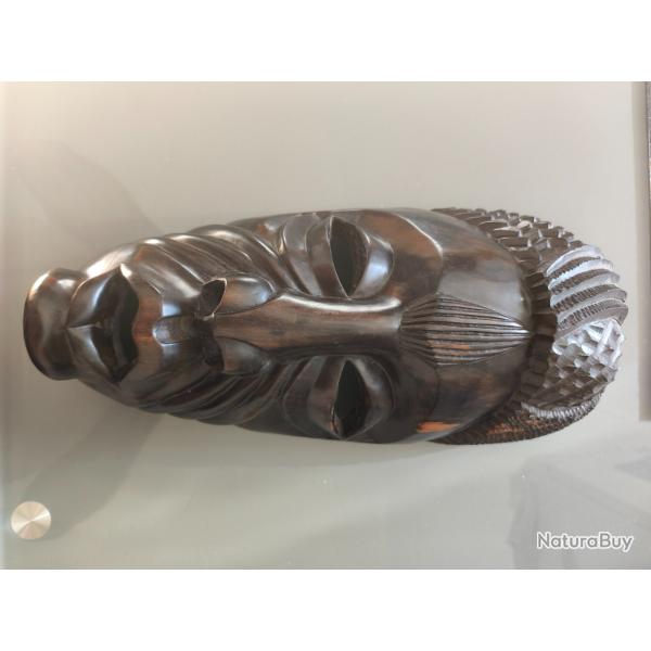 Masque africain �b�ne massif ethnique DAN