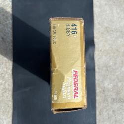 Munitions f&eacute;d&eacute;ral .416 rigby 410gr Solid