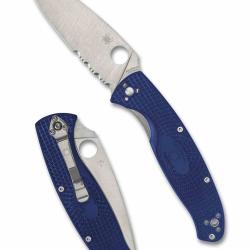 Couteau Pliant Spyderco Resilience Lame Acier CPM S35VN Manche Blue FRN Liner Lock SC142PSBL