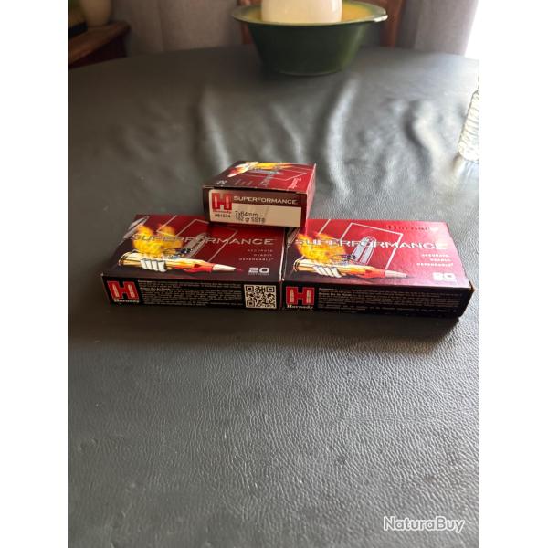 3 BOITE HORNADY SUPERFORMANCE 7X64 162GR SST