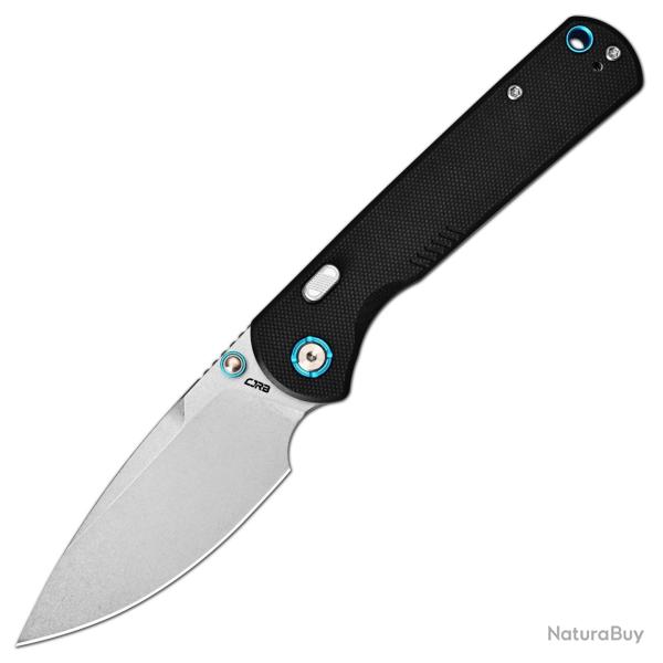 Couteau CJRB Latitude Lame Acier AR-RPM9 Manche G10 Noir Top Liner Lock J1975BK